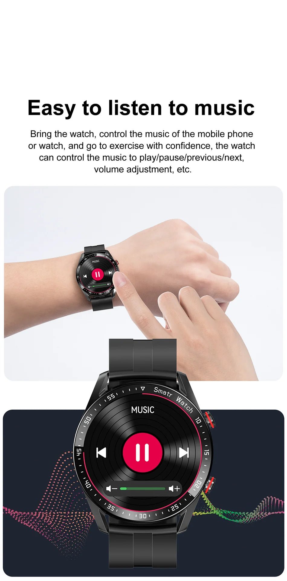 2024 Waterproof Bluetooth Smartwatch for Men and Women ⌚️💦 - Compatible with iPhone &amp; Samsung, Full Touch Screen, IP67 - LUCKY FIG