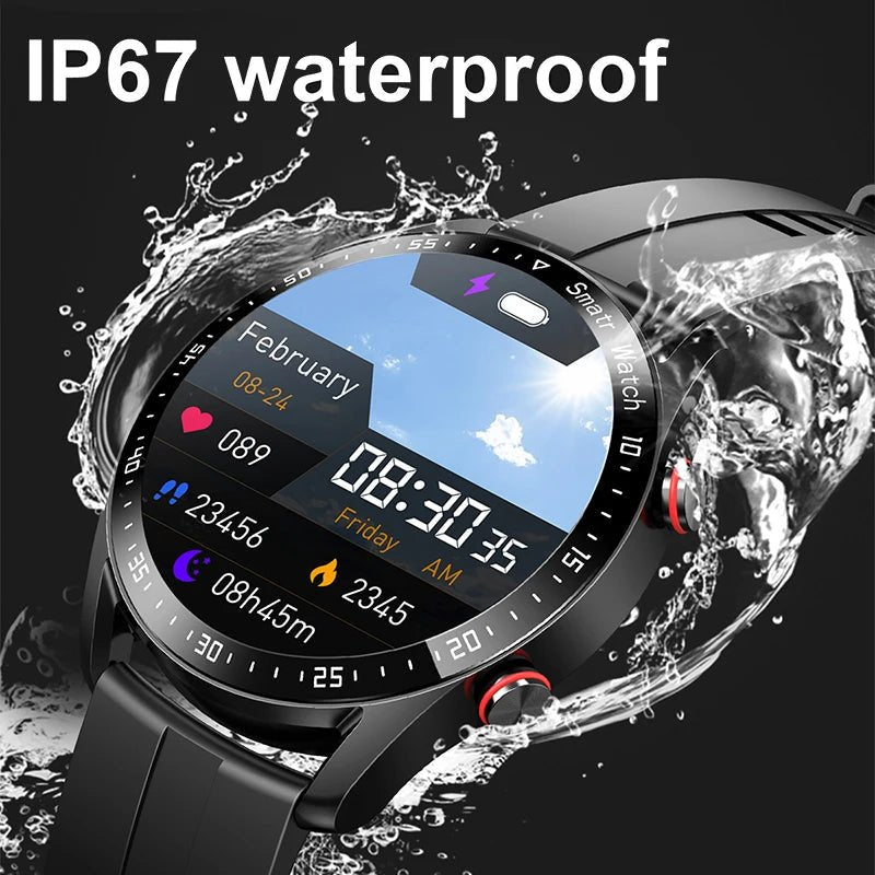 2024 Waterproof Bluetooth Smartwatch for Men and Women ⌚️💦 - Compatible with iPhone &amp; Samsung, Full Touch Screen, IP67 - LUCKY FIG