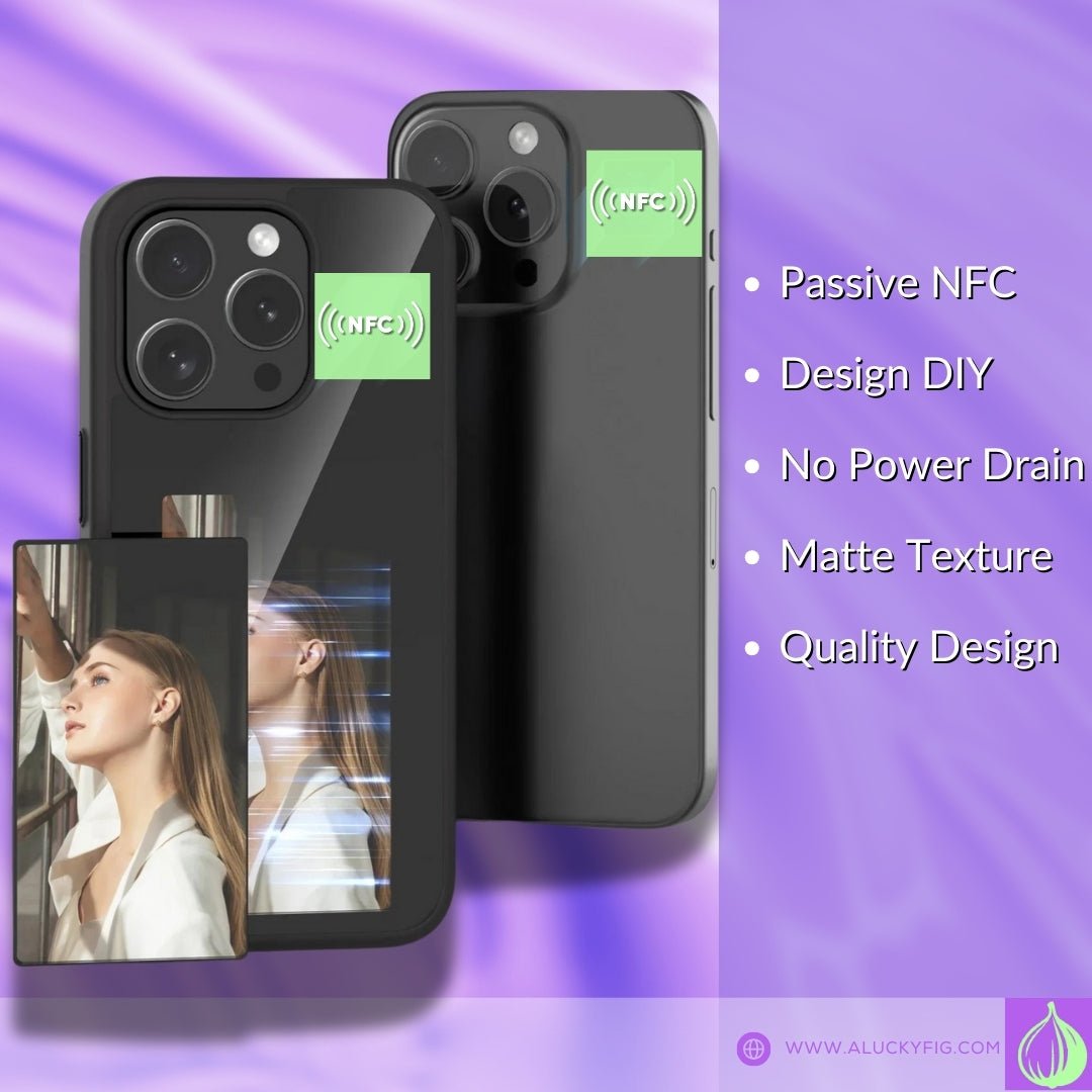 NFC Enabled Back of Phone Wallpaper | Battery - Free |Phone 15, 14, 13 Pro Max | Portrait Case - LUCKY FIG