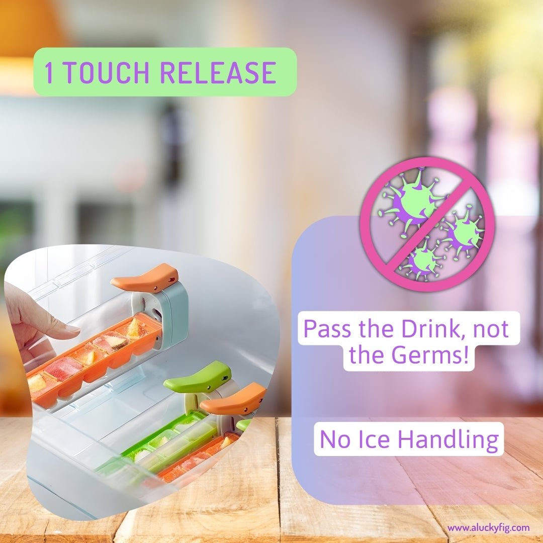 One Touch Release Ice Tray - Food - Grade BPA - Free PET | Easy De - Icing - LUCKY FIG