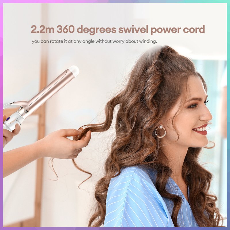 Professional Ceramic Curling and Wave Iron with Adjustable Temperature - LUCKY FIG