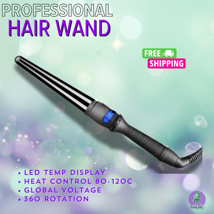 Trending Wand Ceramic Styling Iron - Curly and Wavy Hair Styling Tool - LUCKY FIG